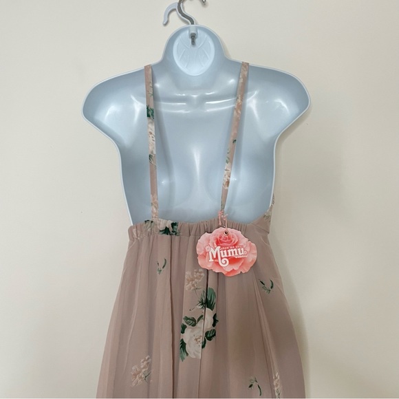 NWT Show Me Your Mumu Amanda Maxi Dress Floral Bouquet Toss Cream Tan‎ Small - Picture 5 of 9